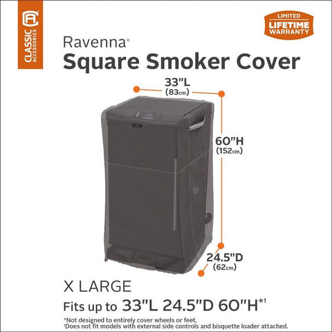 Image of Classic Accessories - 55-853-325101-EC - Ravenna - 59 x 25 Inch X-Large Square Smoker Cover