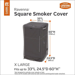 Classic Accessories - 55-853-325101-EC - Ravenna - 59 x 25 Inch X-Large Square Smoker Cover