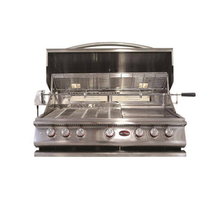 Cal Flame BBQ - BBQ18P05 - P Series - BBQ Built in Grills P 5 Burner w/ Rotisserie and back Burner-LP